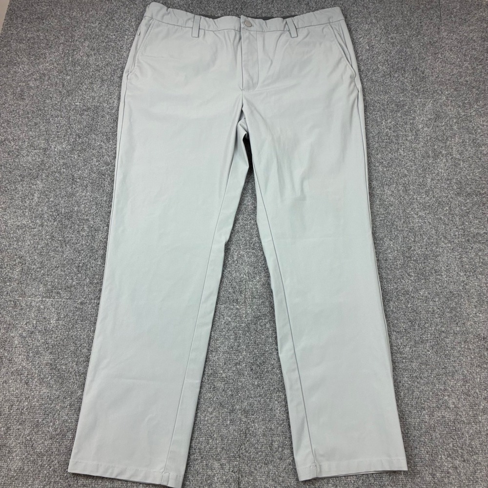 Dockers Mens Grey Performance Golf Pants Flat Front DM35WB605S 38x32